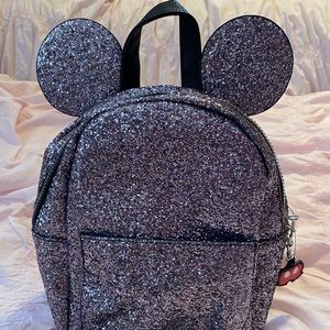 Silver Sparkle Mickey Ears Mini Backpack